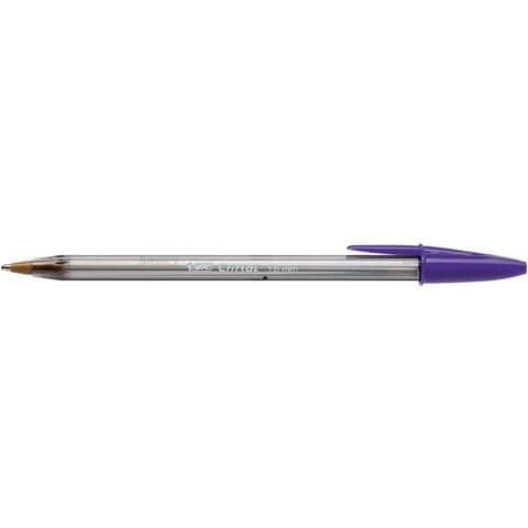 BIC Cristal Fun Ballpoint Pen, Large, Purple - Pack of 20.