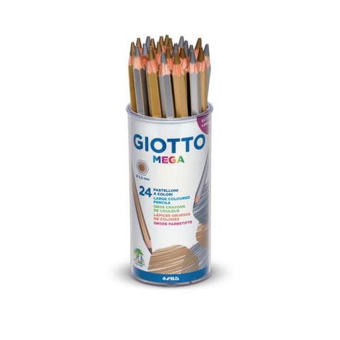 Giotto Mega Metallic Coloured Pencils – Tub of 24
