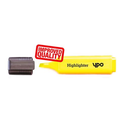YPO Highlighters, Yellow – Pack of 10
