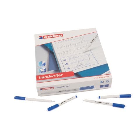 Edding Handwriting/Handwriter Pens, 0.6mm, Blue – Pack of 200