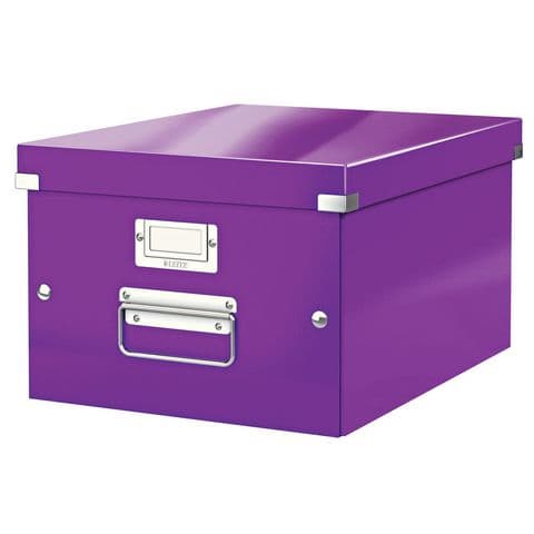 Leitz Click & Store WOW Medium Storage Box, A4 - Purple