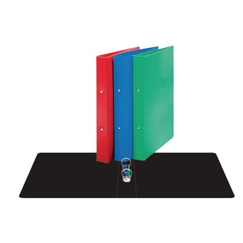 Ring Binders, A4, Rigid Polypropylene, Assorted Colours - Pack of 10