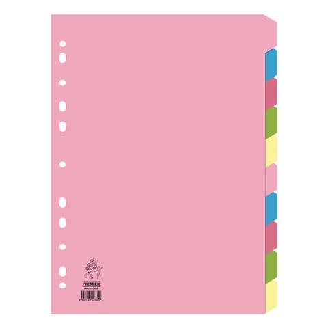 A4 Subject Dividers - 10 Tabs. Pack of 25 Sets