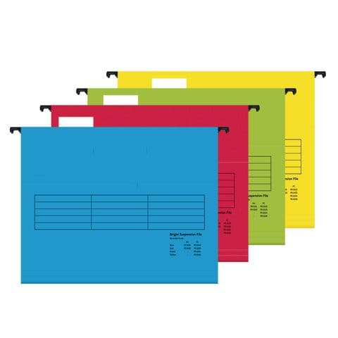 Suspension Files, A4, Assorted Colours – Pack of 25
