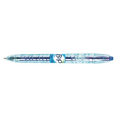 B2P Gel Retractable Rollerball Pen, Medium, Blue - Pack of 10