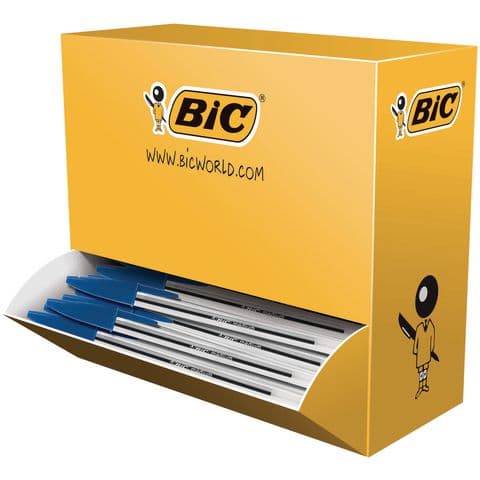 BIC&reg; Cristal Original Ballpoint Pens, Blue – Pack of 100