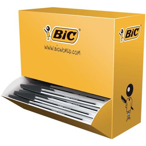 BIC&reg; Cristal Original Ballpoint Pens, Black – Pack of 100