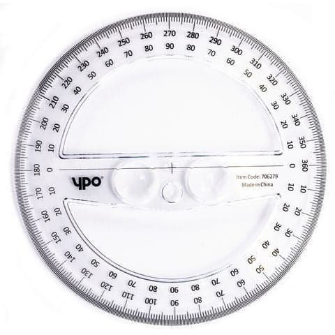 YPO Protractor, 15cm, 360 degree, Pack of 10