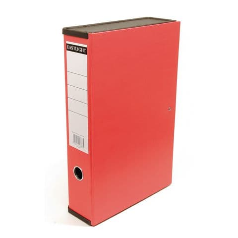 Box File, Foolscap, Paper on Board, Red