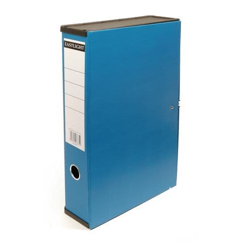 Box File, Foolscap, Paper on Board, Blue