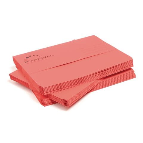Document Wallets - Pack of 25. Red