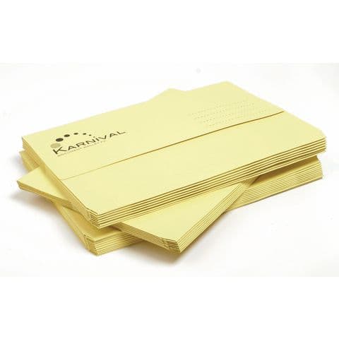 Document Wallets - Pack of 25. Yellow