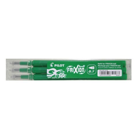 Pilot FriXion Pen Refills, Green Ink – Pack of 3.