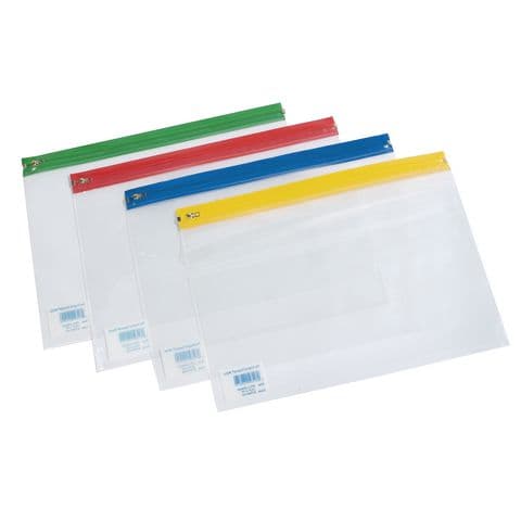 YPO Zip Wallets, A4+, Assorted Colours – Pack of 100