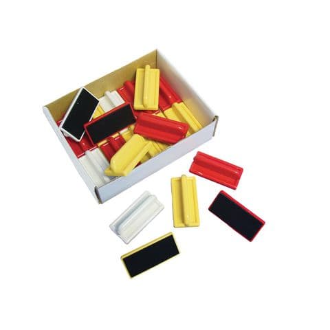 Edding Mini Whiteboard Erasers, Assorted Colours – Pack of 20