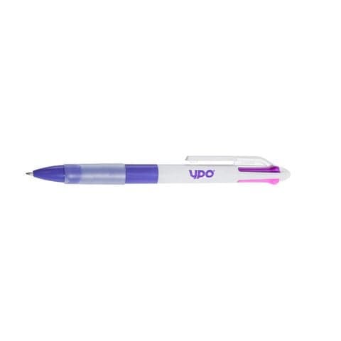 YPO Premium 4 Colour Ballpoint Pen, Bright - Pack of 10