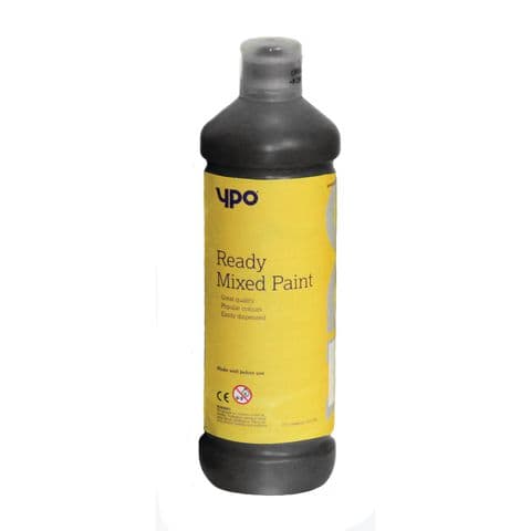 YPO Ready Mixed Paint, Black – 1 Litre Bottle