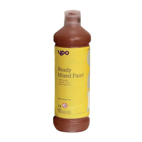 YPO Ready Mixed Paint, Brown – 1 Litre Bottle