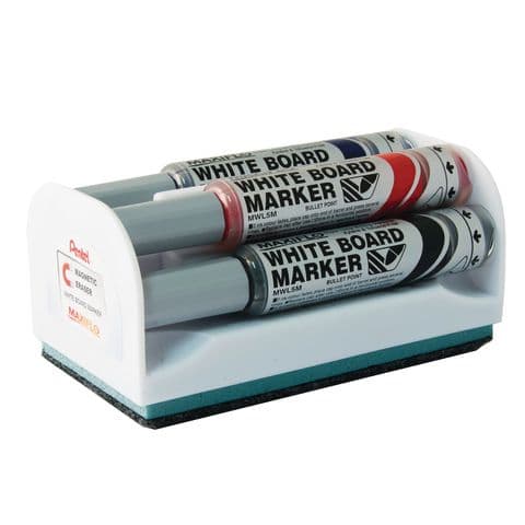 Pentel Maxiflo Whiteboard Pen and Eraser Set