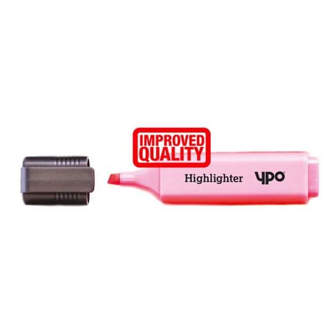 YPO Highlighters, Pink – Pack of 10