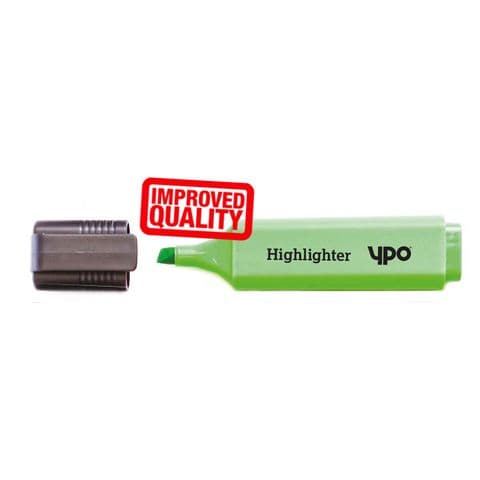 YPO Highlighters, Green – Pack of 10