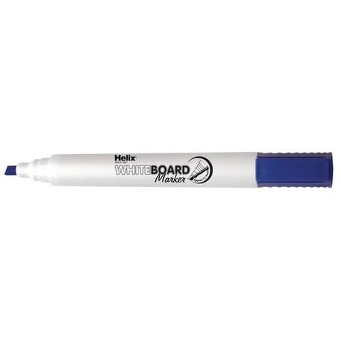Helix Whiteboard Markers, Chisel Tip, Blue – Pack of 12