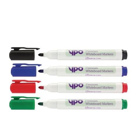 YPO Premium Drywipe Marker Bullet Tip Assorted Pk50