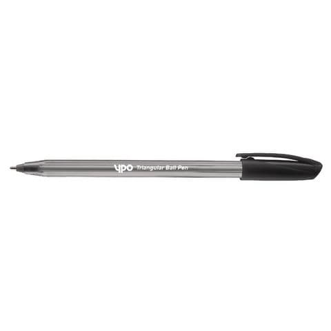 YPO Triangular Ballpoint Pens, Black, Pack of 50