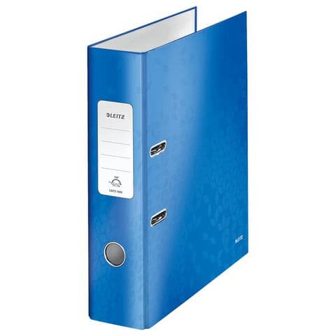 Leitz 180&deg; WOW Laminated Lever Arch File, A4 – Metallic Blue