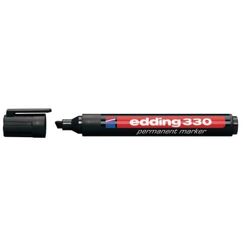 edding 330 Permanent Marker, Assorted Colours, Chisel Nib - Pack of 12