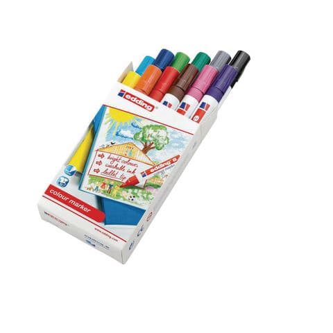 Edding Colourmarkers 8 Bullet Tip - Pack of 12