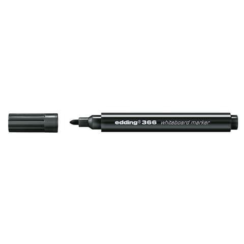 edding Mini Drywipe/Whiteboard Marker Pens, Fine Tip, Black - Pack of 100