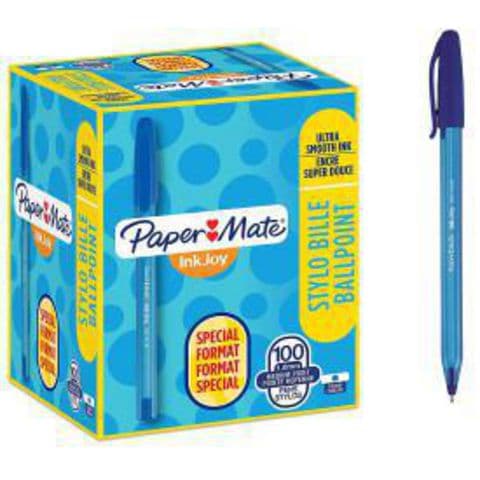Paper Mate Inkjoy 100 Cap, Blue – Pack of 100