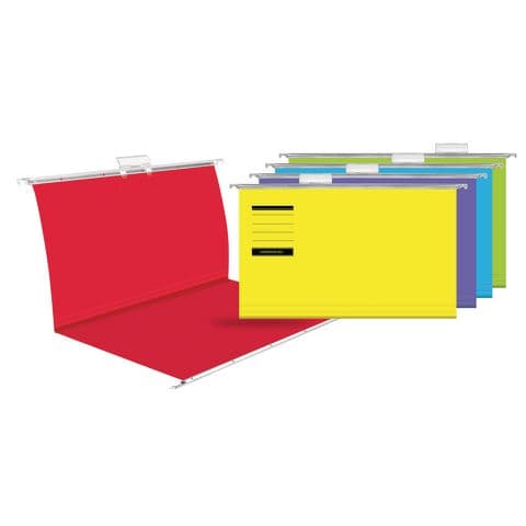 Suspension Files, Foolscap, Assorted Colours – Pack of 50