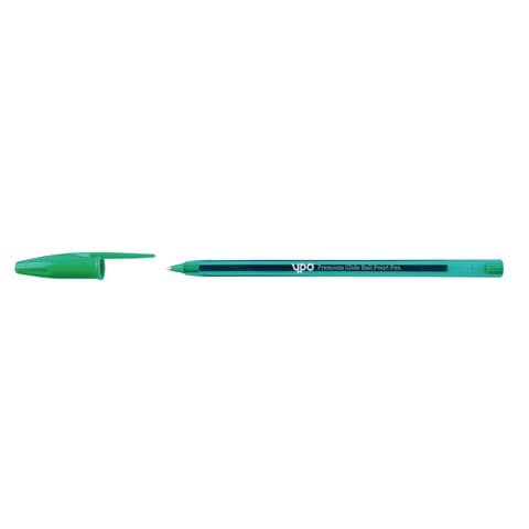 YPO Premium Glide Ballpoint Pens, Green - Pack of 50.