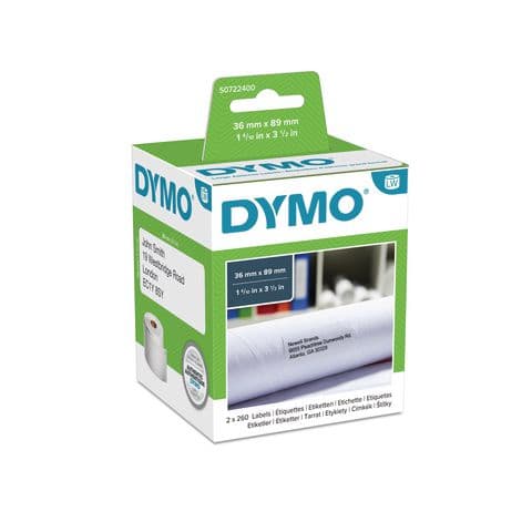 Dymo White Address Labels Large 2 x Packs of 260