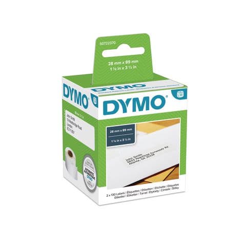 Dymo Labelwriter Address Labels – 2 x Packs of 130