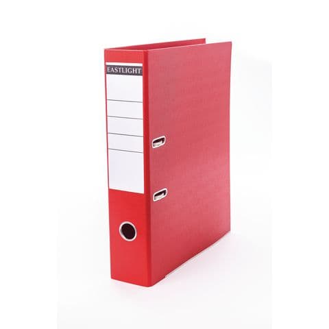 Lever Arch File, Foolscap, Polypropylene, Red – Pack of 10