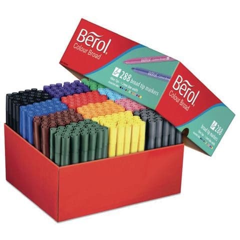 Berol Colourbroad Colouring Pens, Assorted Colours - Box of 288 .