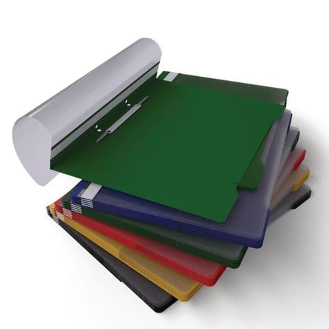 YPO Report Files, A4, Polypropylene, Assorted Colours - Pack of 100
