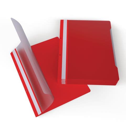 YPO Report Files, A4, Polypropylene, Red - Pack of 25