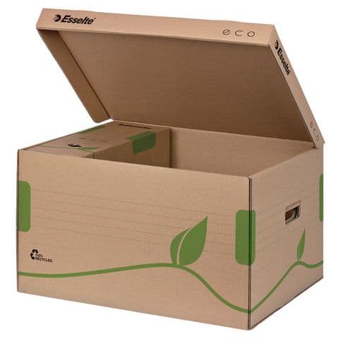 Esselte Eco Storage and Transportation Boxes, Top Opening – Pack of 10