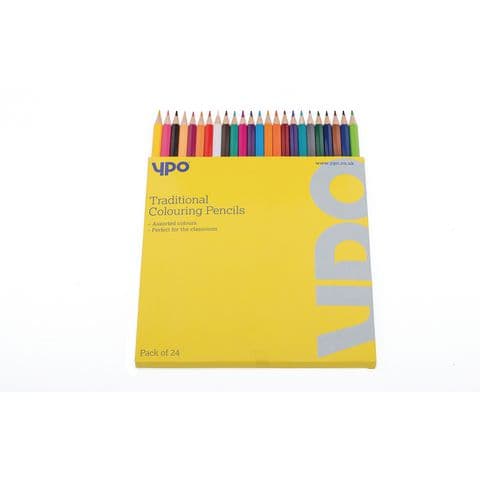 YPO Colouring Pencils, Assorted Colours – Pack of 24