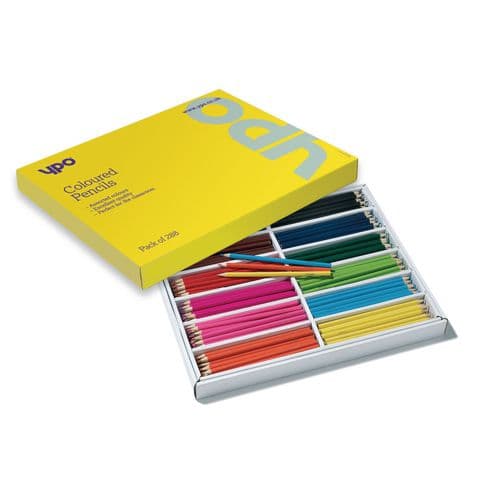 YPO Colouring Pencils, 24 x 12 Assorted Colours – Pack of 288