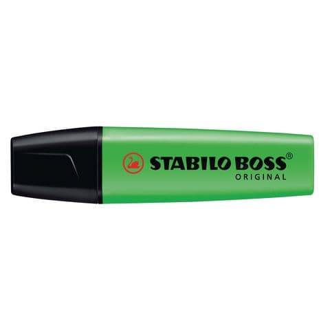 STABILO&reg; BOSS&reg; ORIGINAL Highlighters, Green - Pack of 10