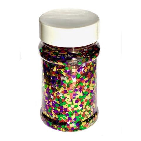 YPO Large Glitter Flitter, Assorted Colours - 200g Tub