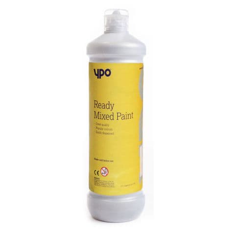 YPO Ready Mixed Metallic Paint, Silver – 1 Litre Bottle