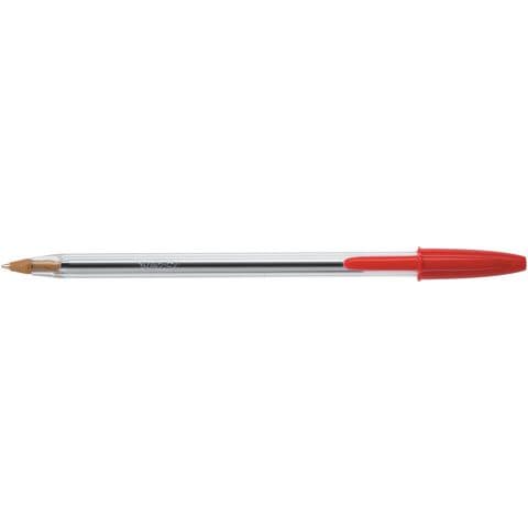 BIC&reg; Cristal Original Ballpoint Pens, Red – Pack of 50