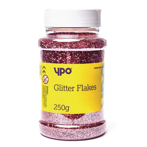YPO Glitter Flakes, 250g – Red