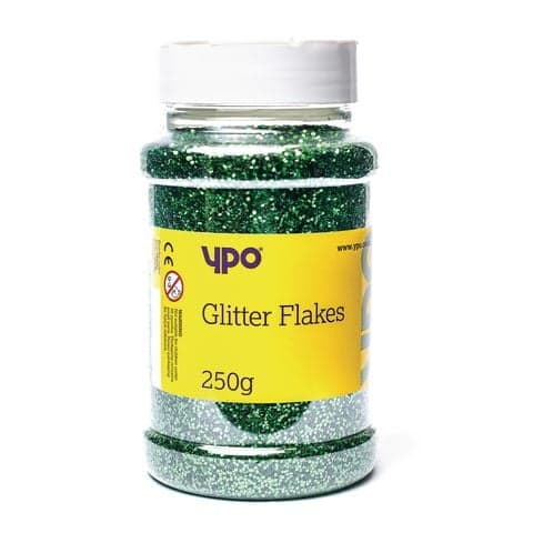 YPO Glitter Flakes, 250g – Green